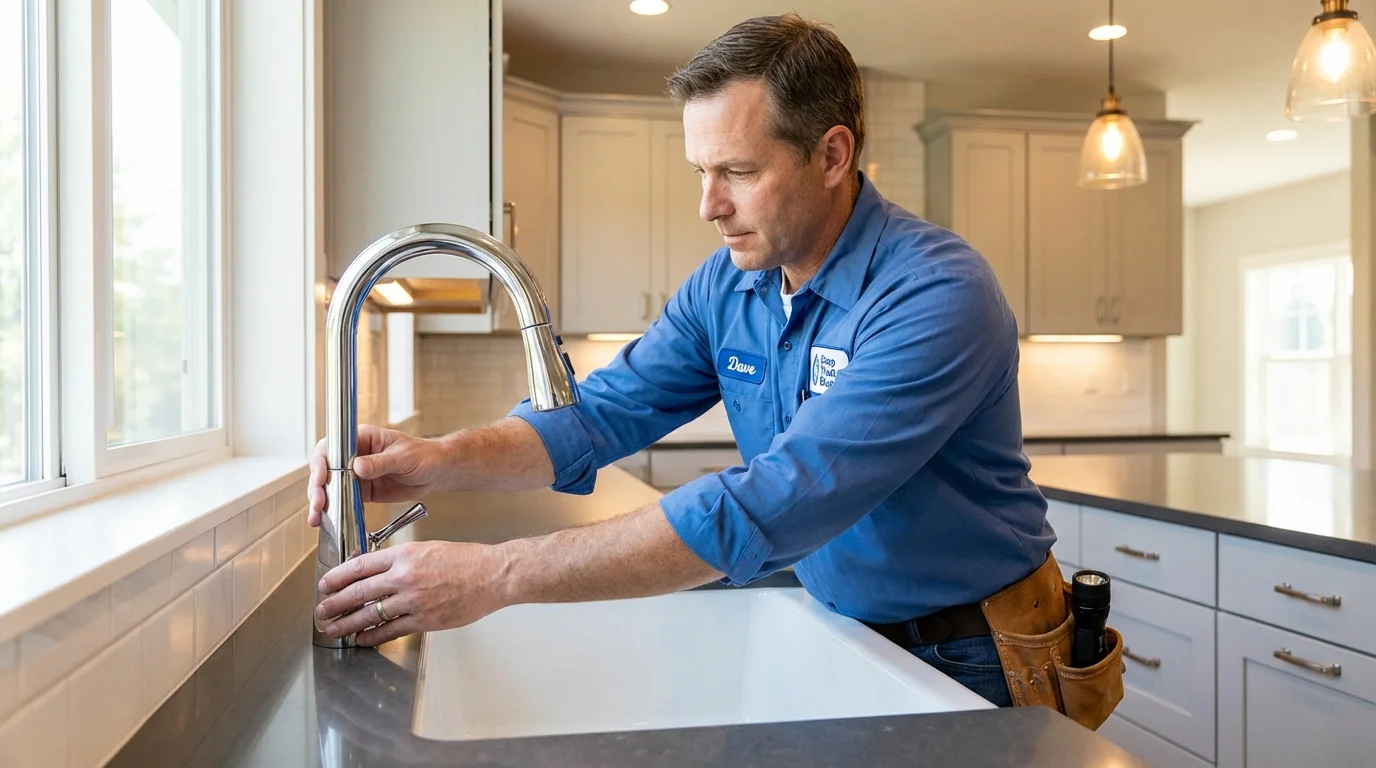 Kitchen faucet installation by Johns Plumbing LLC in Century